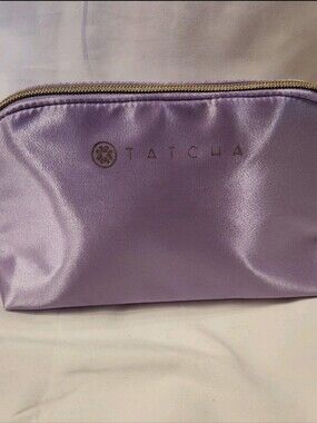 Tatcha Lavender Satin Cosmetic Pouch